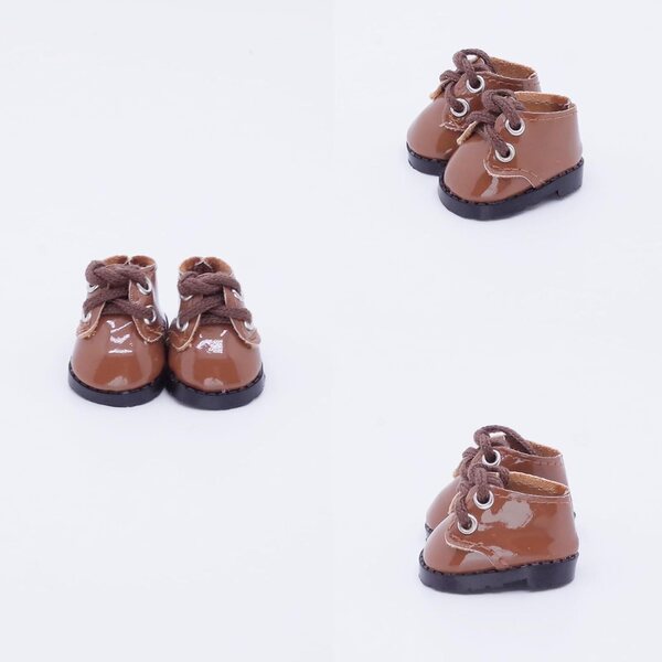 Etistta 17 cm Puppenstiefel in verschiedenen Farben, klassisches braunes Leder