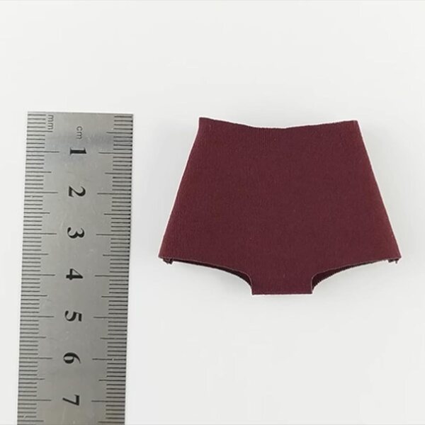 Abbigliamento femminile 1/6: top tubo e short rosso scuro per bambole fashion