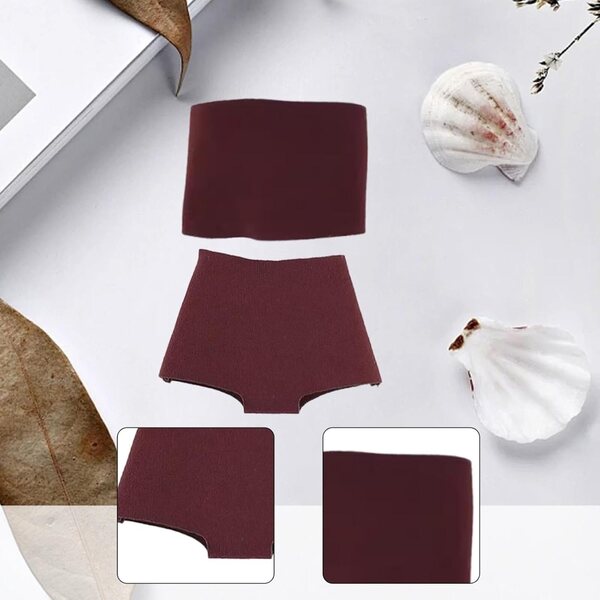 Abbigliamento femminile 1/6: top tubo e short rosso scuro per bambole fashion