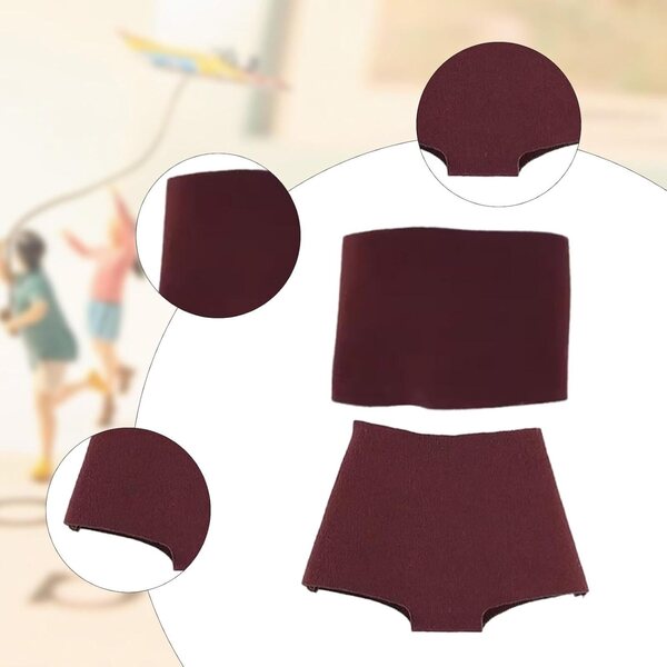 Abbigliamento femminile 1/6: top tubo e short rosso scuro per bambole fashion