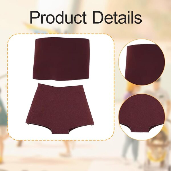 Abbigliamento femminile 1/6: top tubo e short rosso scuro per bambole fashion