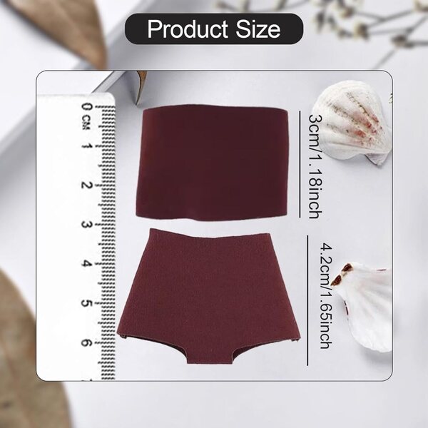 Abbigliamento femminile 1/6: top tubo e short rosso scuro per bambole fashion