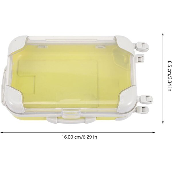 ERINGOGO Mini Valigia per Bambole in Plastica Gialla, Accessorio Decorativo Casa delle Bambole