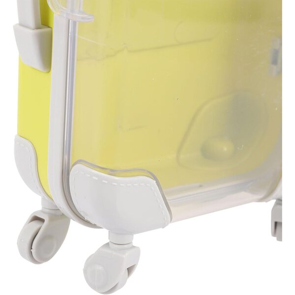 ERINGOGO Mini Valigia per Bambole in Plastica Gialla, Accessorio Decorativo Casa delle Bambole