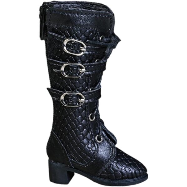 Klassische und elegante PU-Schuhe für 1/4-BJD-Puppen mit Schnürsenkeln und Stiletto-Absatz