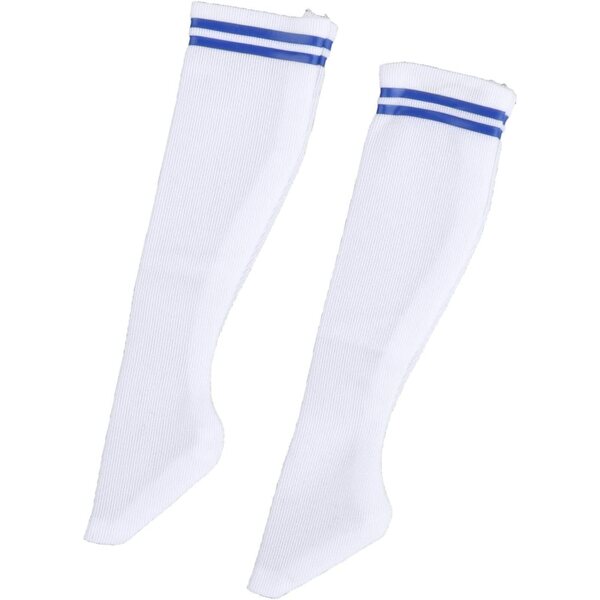 1:6 Miniatursocken für 12-Zoll-Puppen – elegantes blau gestreiftes Sportzubehör