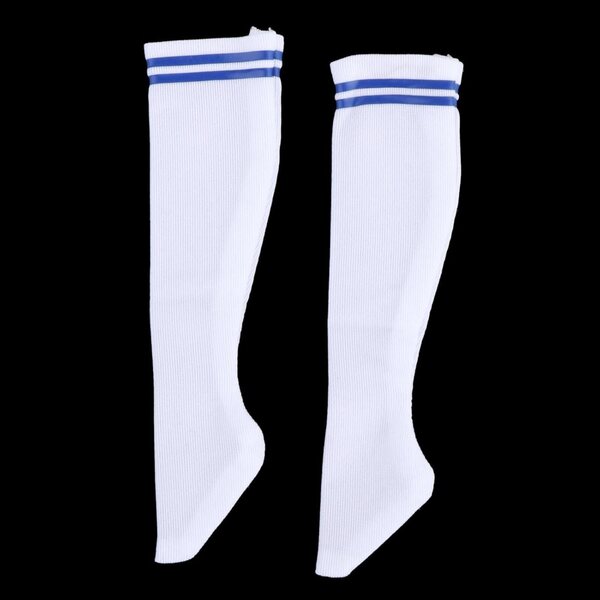 1:6 Miniatursocken für 12-Zoll-Puppen – elegantes blau gestreiftes Sportzubehör