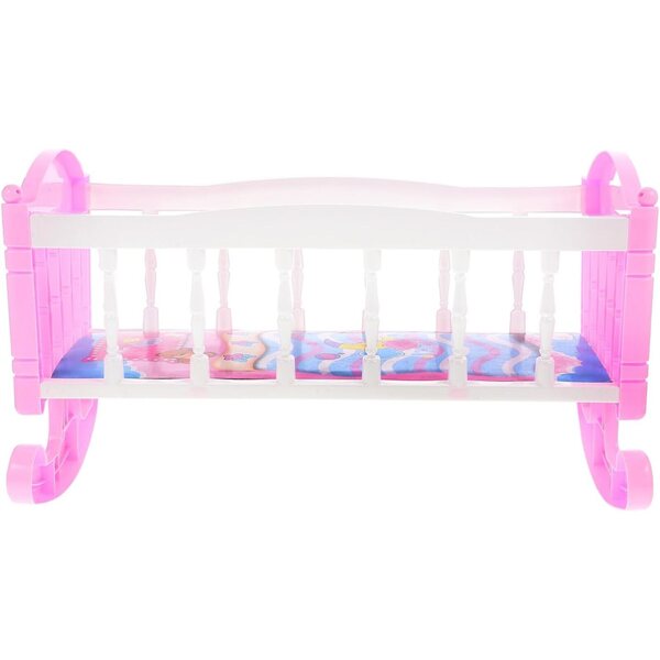 Alasum Letto per Bambole in Plastica Riciclabile, Mini Culla Multicolore 35x21 cm