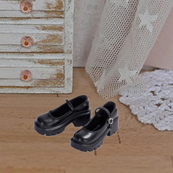 LOVIVER Scarpe in PVC compatibili con bambole 1/6, accessori miniatura per figurine femminili