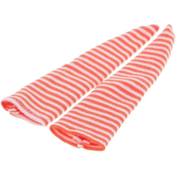 Set 4 paia calze alte a righe fatte a mano per bambole Blythe 30,5 cm