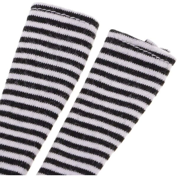Set 4 paia calze alte a righe fatte a mano per bambole Blythe 30,5 cm