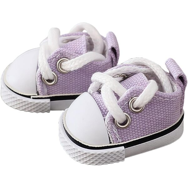 Mini scarpe in tela viola per bambole Labubu 15-17 cm – accessori kawaii