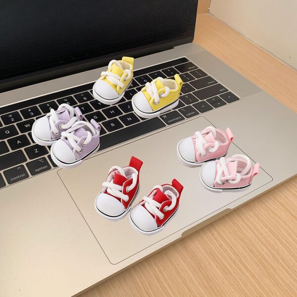 Mini-Lila-Leinenschuhe für Labubu-Puppen 15–17 cm – Kawaii-Zubehör