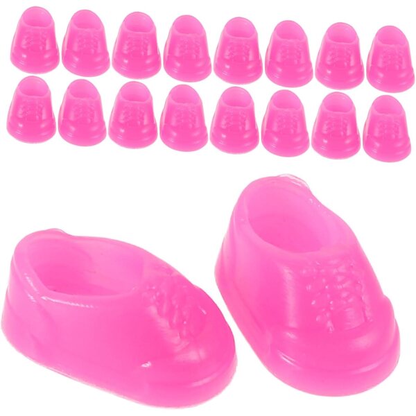 VICASKY 50 Paar gelbe Mini-Entenschuhe für Puppen und kreative Spiele