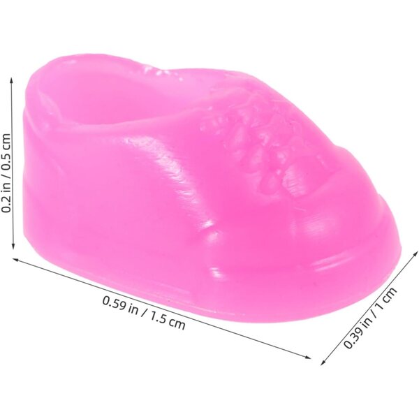 VICASKY 50 Paar gelbe Mini-Entenschuhe für Puppen und kreative Spiele