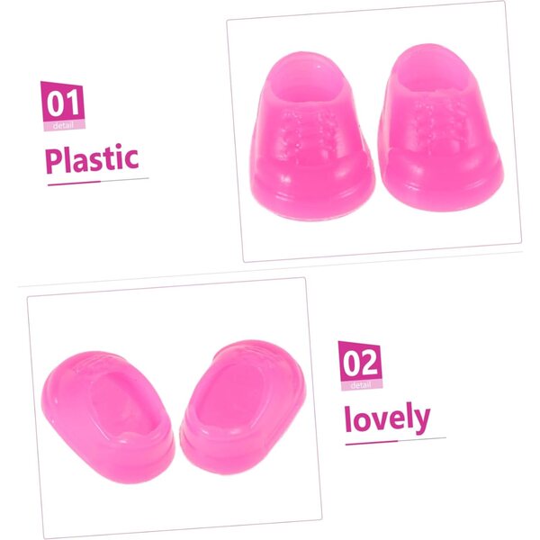 VICASKY 50 Paar gelbe Mini-Entenschuhe für Puppen und kreative Spiele