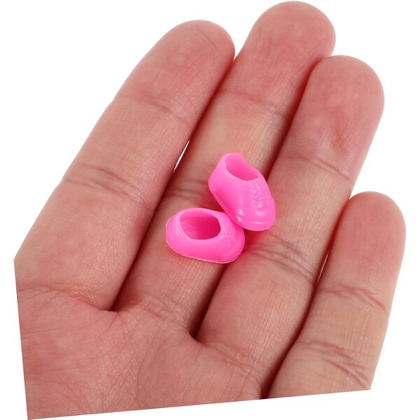 VICASKY 50 Paar gelbe Mini-Entenschuhe für Puppen und kreative Spiele
