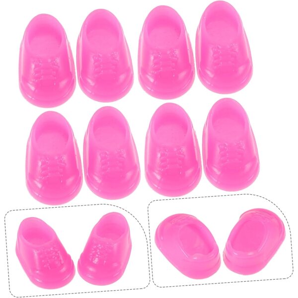 VICASKY 50 Paar gelbe Mini-Entenschuhe für Puppen und kreative Spiele