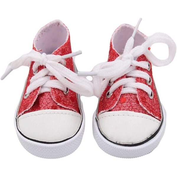 Scarpe in tela glitterate per bambola 46 cm - Accessori moda e tempo libero