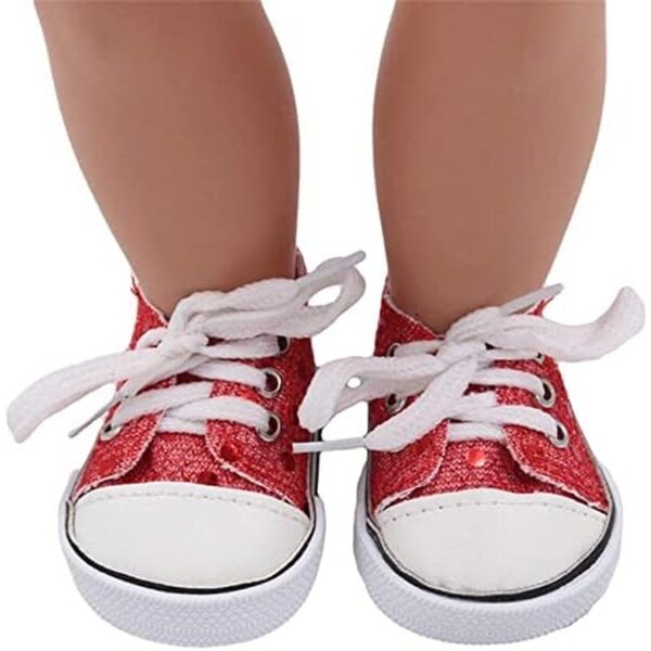 Scarpe in tela glitterate per bambola 46 cm - Accessori moda e tempo libero