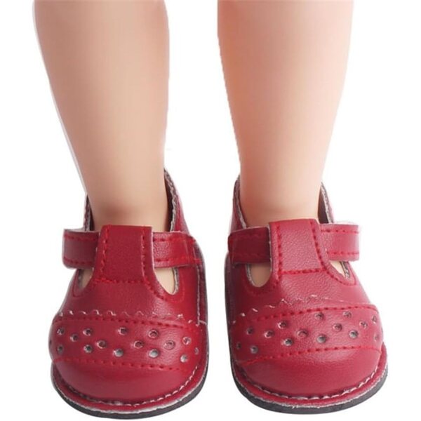 Flache Lederschuhe für 40 cm große Puppen – elegantes und langlebiges Schwarz