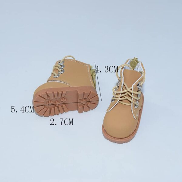 Schwarze 5,4 cm hohe Schuhe für 20 cm große Plüschpuppen – niannyyhouse