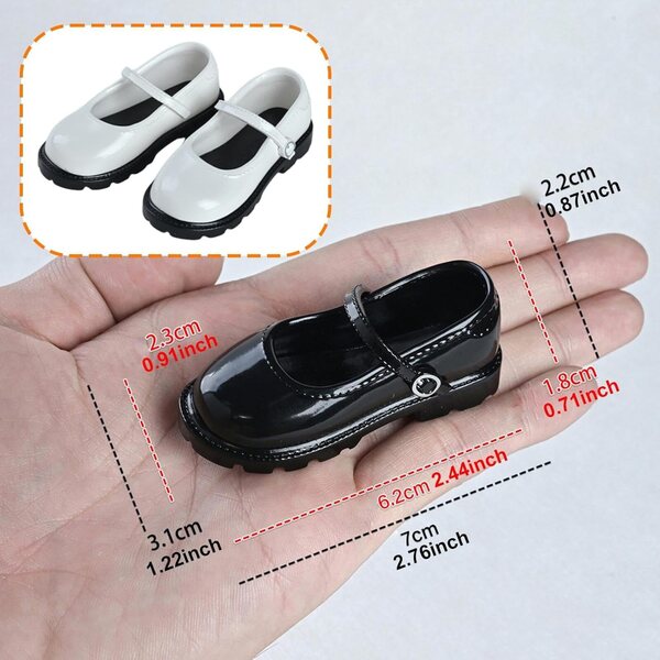 Weiße Miniaturschuhe für 1/4 BJD-Puppe - weibliches Modell, 45 cm