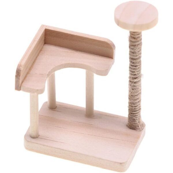 FACAIIO Mini telaio arrampicata legno per gatti casa delle bambole e giardini fatati