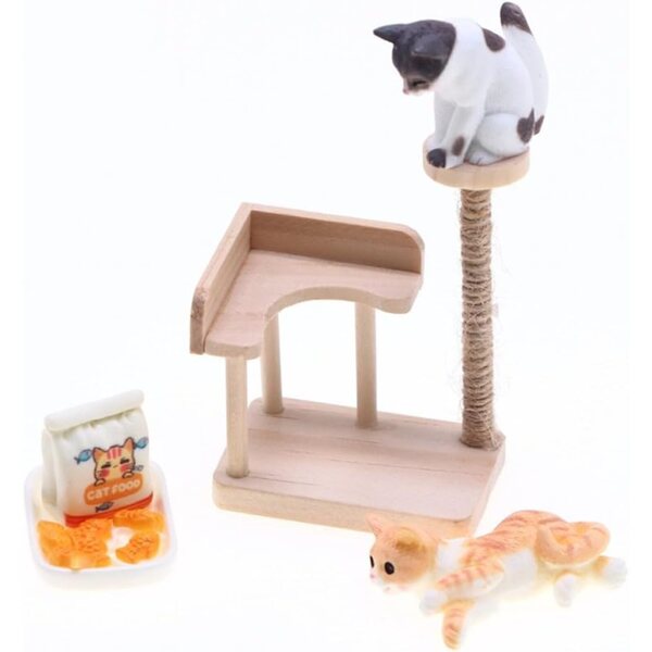 FACAIIO Mini telaio arrampicata legno per gatti casa delle bambole e giardini fatati