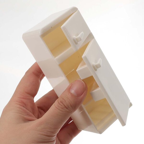 VICASKY Mini Frigorifero Bianco per Casa delle Bambole con Dettagli Realistici e Materiale Resistente