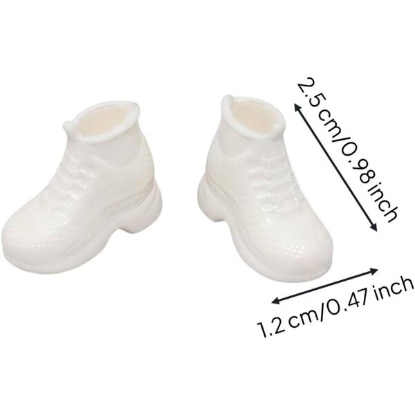 OB11 Puppenschuhe Weiße Freizeitschuhe Kleine Kunststoff-Sneaker