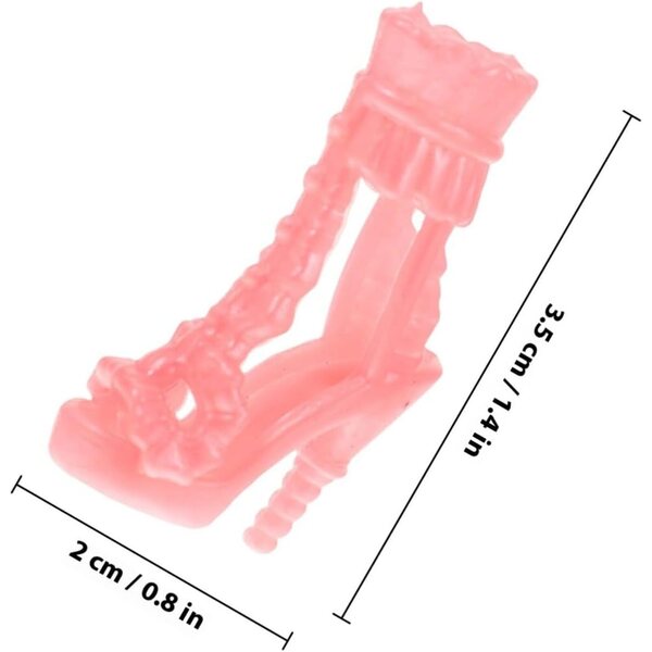 Uonlytech Mini-Puppenschuhe 15 Paar aus widerstandsfähigem Kunststoff für DIY-Dekorationen