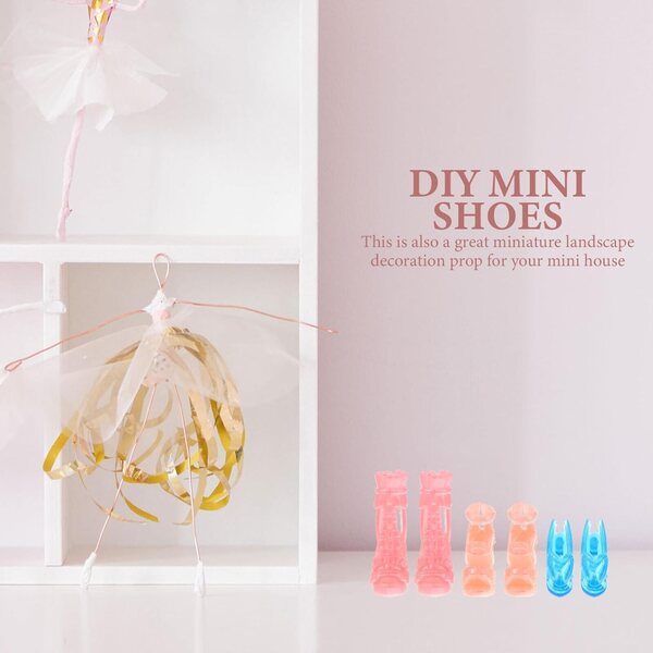 Uonlytech Mini-Puppenschuhe 15 Paar aus widerstandsfähigem Kunststoff für DIY-Dekorationen