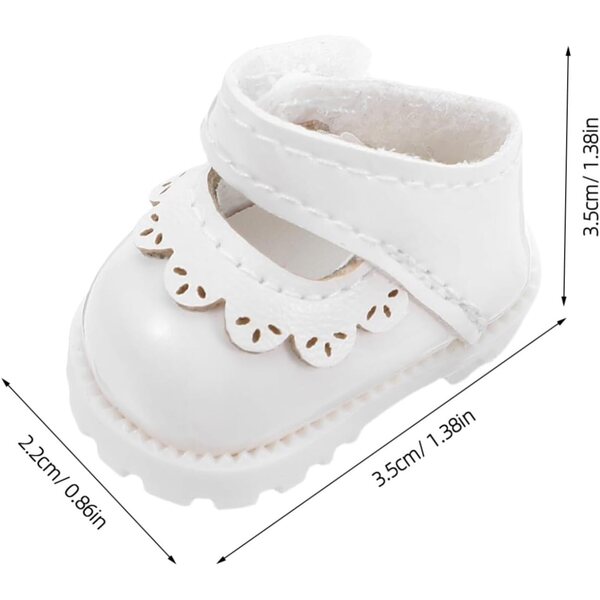 Abaodam Scarpe Mini per Bambole Ballerina in PU Bianche per Casa delle Bambole
