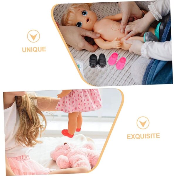Toddmomy 5 Paar Miniatur-Puppenschuhe – dekorative Accessoires für Sammlungen