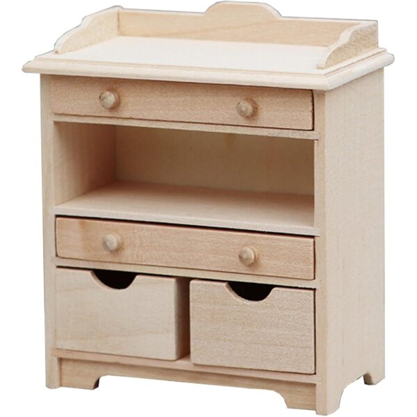 Armadietto in legno per casa delle bambole 1/12, mobile cucina o bagno miniatura