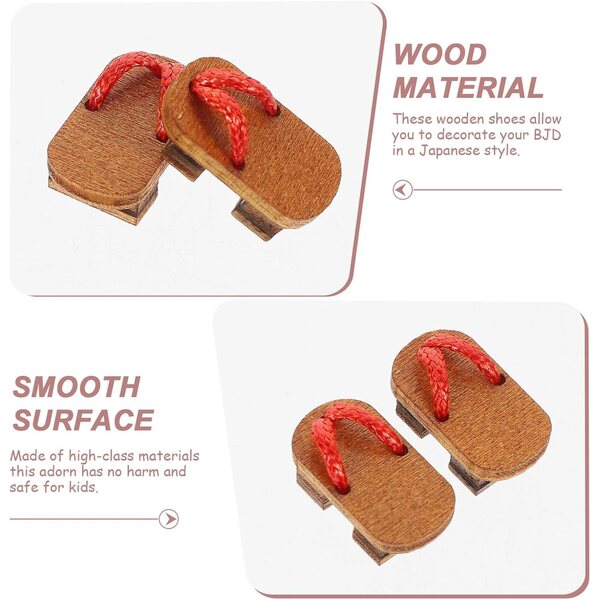Mini-Sabot aus Holz für BJD-Puppen | Miniatur-Schuhe, Dekoration und Heimwerken