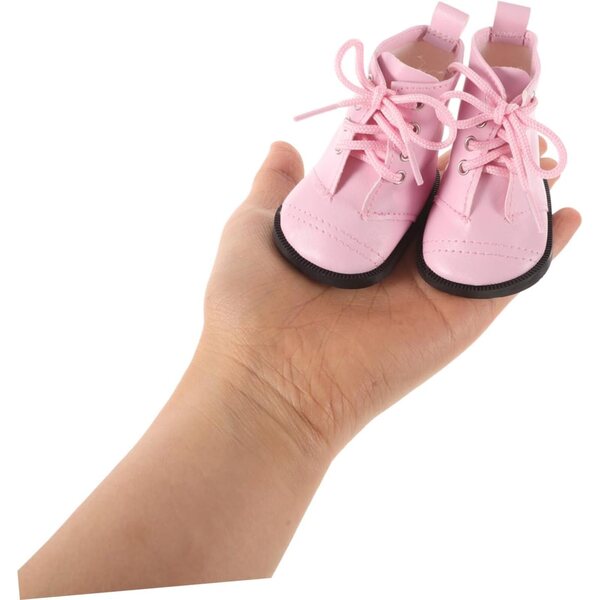 KOMBIUDA Set 3 Paia Scarpe Miniature per Bambole 45 cm, Facili da Pulire, Rosa