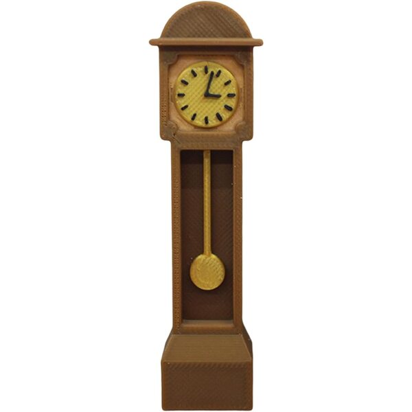 Orologio da nonno in miniatura 1:12 in legno per casa delle bambole retrò