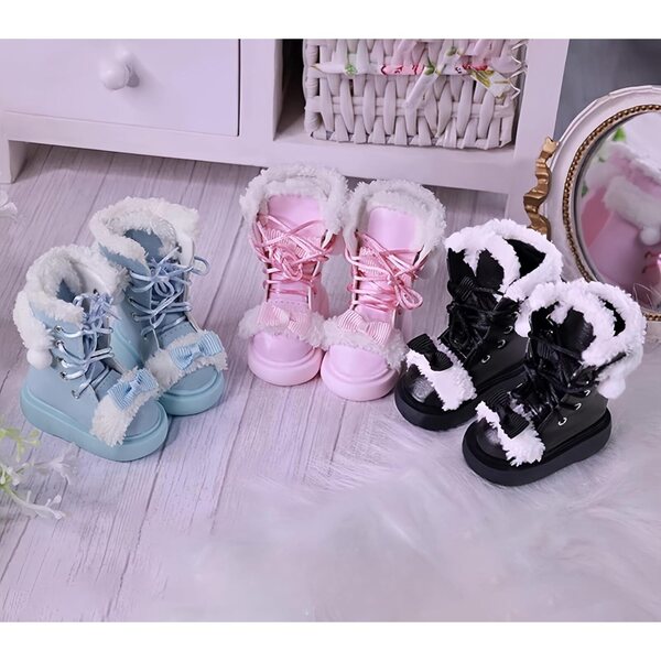 Handgefertigte rosa 1/4-BJD-Puppenschuhe, elegant und hochwertig