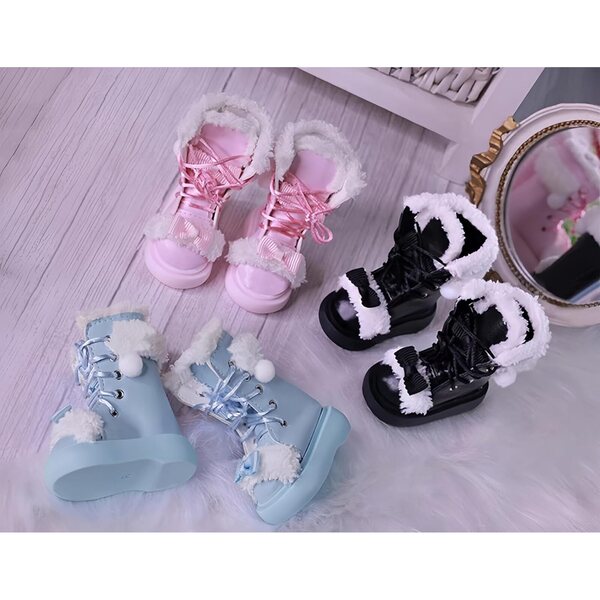 Handgefertigte rosa 1/4-BJD-Puppenschuhe, elegant und hochwertig