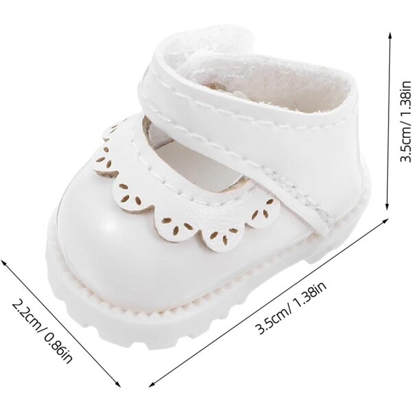 Scarpe Miniature Bianche per Bambole 17 cm - Accessori Eleganti in PU Warmhm