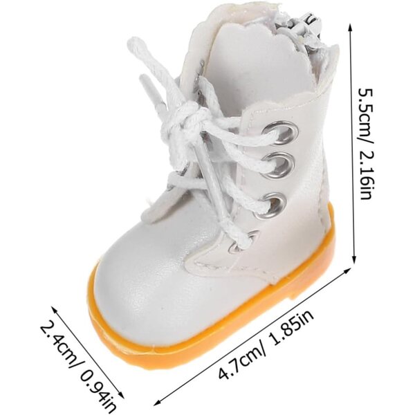 Bottines Hautes en Tissu für BJD-Puppen. Weiß, elegant und leicht zu tragen
