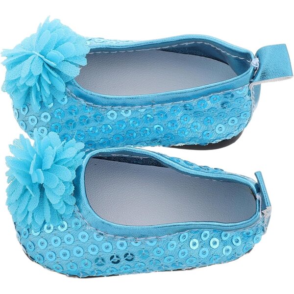 Scarpe Paillettes Azzurre per Bambole – Accessori Eleganti per Feste e Giochi di Ruolo