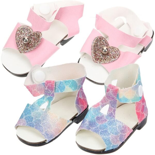 Mini Scarpe per Bambole 18 Pollici ERINGOGO - Set 2 Scarpe Resistenti e Creative
