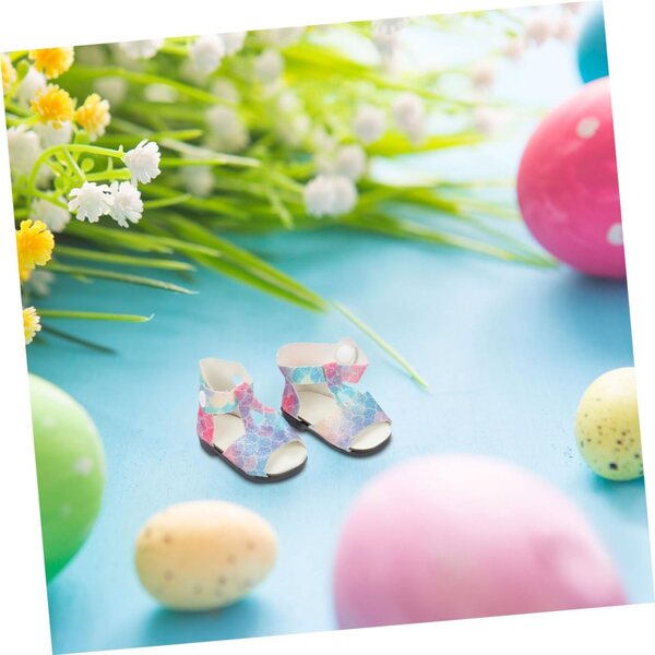 Mini Scarpe per Bambole 18 Pollici ERINGOGO - Set 2 Scarpe Resistenti e Creative