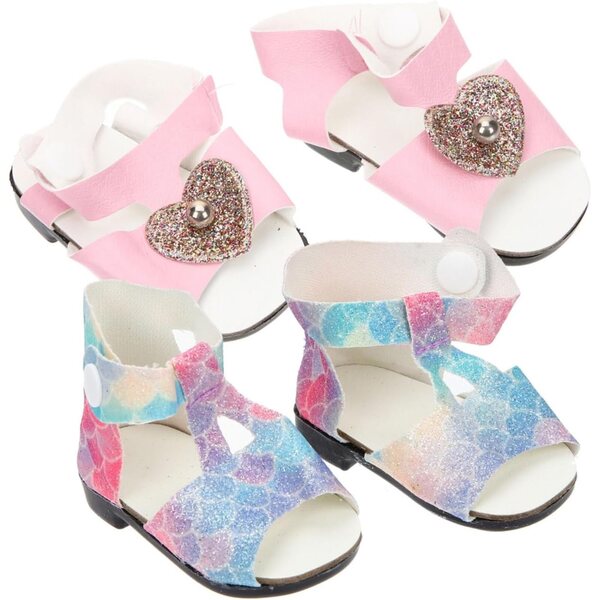Mini Scarpe per Bambole 18 Pollici ERINGOGO - Set 2 Scarpe Resistenti e Creative