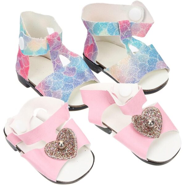 Mini Scarpe per Bambole 18 Pollici ERINGOGO - Set 2 Scarpe Resistenti e Creative