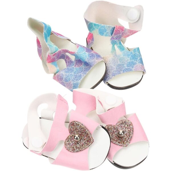 Mini Scarpe per Bambole 18 Pollici ERINGOGO - Set 2 Scarpe Resistenti e Creative