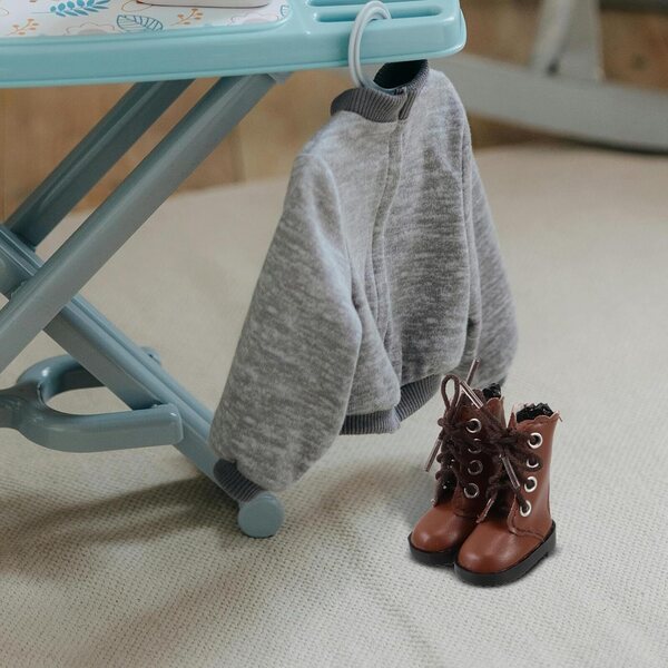 BESTonZON Miniaturschuhe für große Puppen, braun – 2 Stück, dekoratives Zubehör